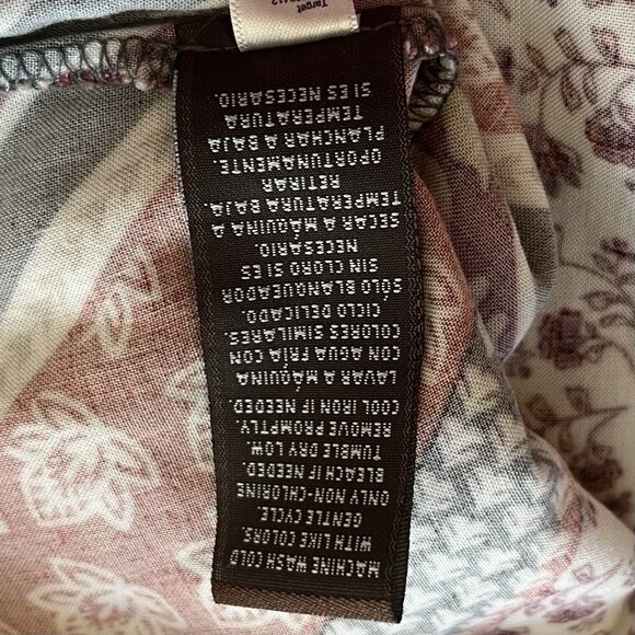 Knox Rose Off Shoulder Shirt Blouse Womens Small Red Pink Boho Long Sleeves - Picture 8 of 8